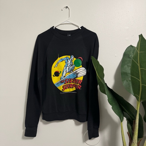 RARE Marvel Vintage Silver Surfer 1989 Crewneck - Picture 1 of 5